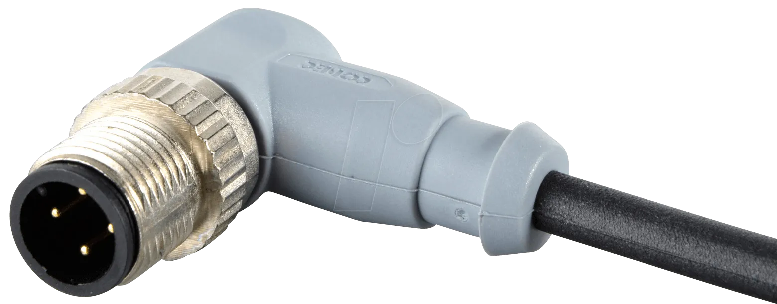 Male Cable Con. 4-Pole molded 2m 90°