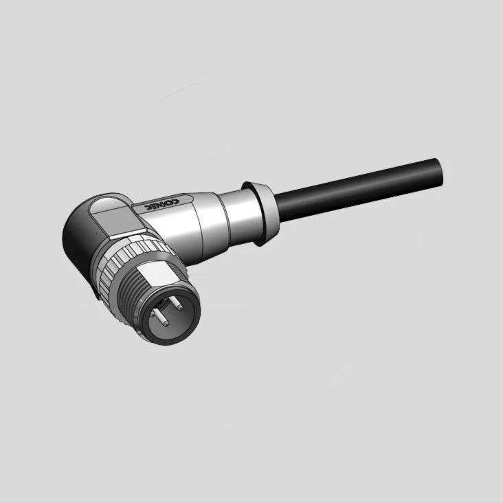 Male Cable Con. 5-Pole molded 2m 90°