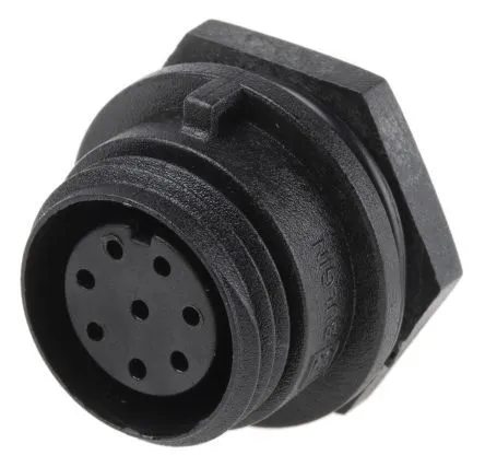 Front Panel Mounting Conn. Female 8-Pole