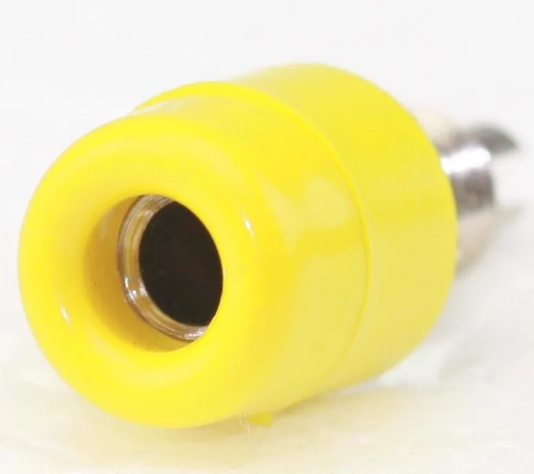 Banan Bøsning (Chassis) 4mm Gul