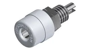Banan Bøsning (Chassis) 4mm Hvid