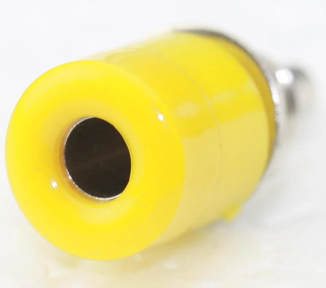 Banan Bøsning (Chassis) 4mm Gul