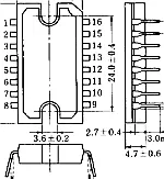 Dual 3 W Audio Power Amplifier DIP-16