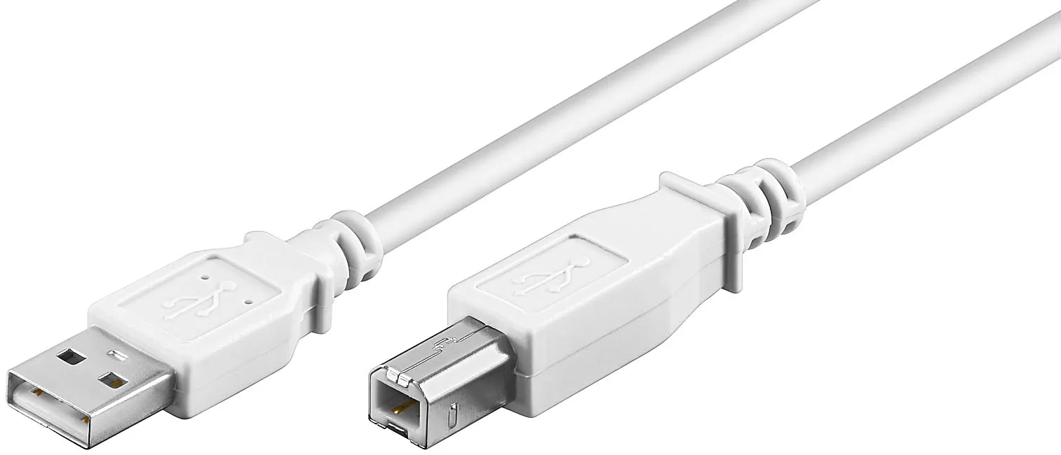 USB AB 100 HiSpeed 2.0 WHITE     1m