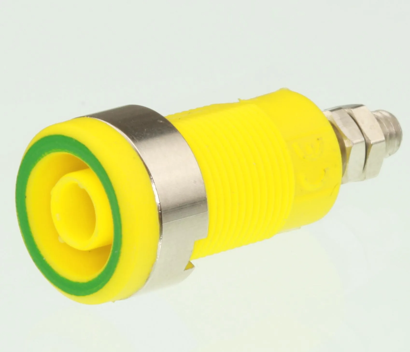 Safety Banana Socket 32A, 4mm. GUL/GRØN