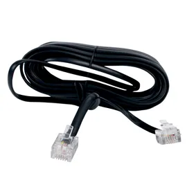 RJ11-RJ11 HAN/HAN kabel, 8m, SORT