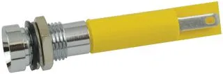 Kontrollampe, 8mm Forsænket LED, 12VDC, IP67, GUL