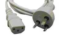 Apparat kabel m. EDB stik, 2,4m, Grå