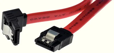 SATA-kabel 90° 60cm MED CLIP