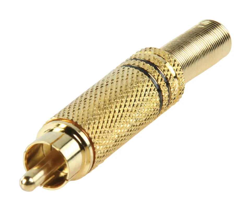 Phono HAN GULD - For 6mm. kabel SORT (to ringe)