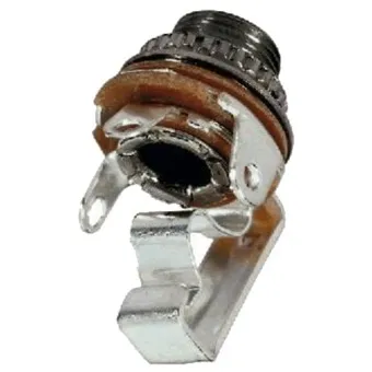 Jack 3.5mm mono chassis med afbryder/switch