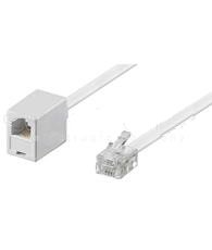 RJ11-RJ11 HAN/HUN kabel, 4,6m, HVID