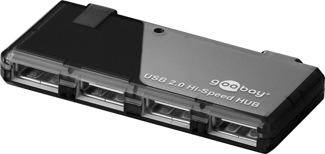USB 2.0 HUB, 4 porte, inkl. netdel