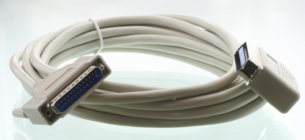 Printerkabel DB25 han / VINKLET Centronic, 3meter