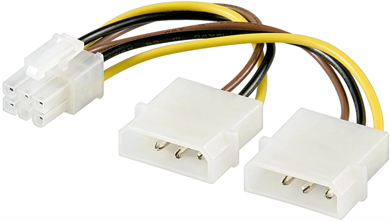 PC-grafikkort strømadapter PCI-E/PCI Express 6Pin
