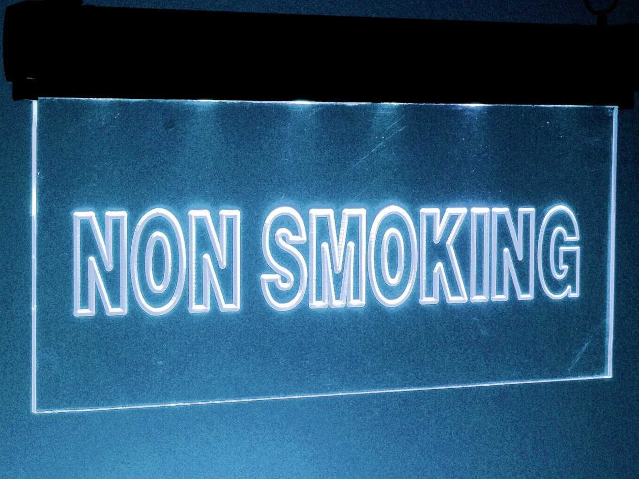 Lysskilt LED, "NON SMOKING"