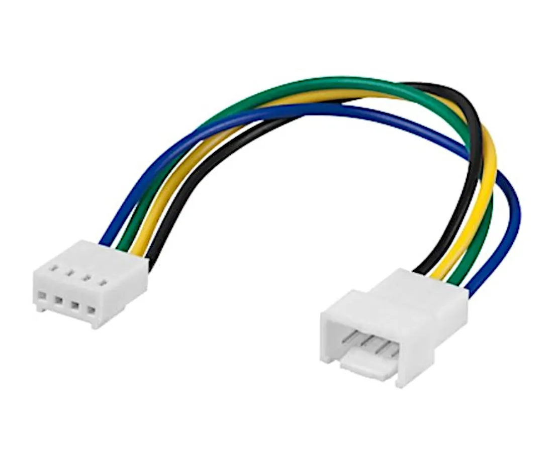 Forlængerkabel, 4-pin hun > 4-pin han, 15cm