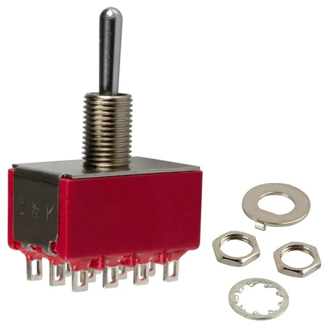 Toggle Switch 4-pol (ON)-OFF-(ON)