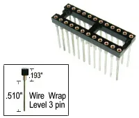 Wire-Wrap sokkel, DIL24 RM3