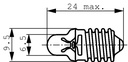E10-Linselampe 2,5V 200mA 0,5W Ø=9,5x24mm.