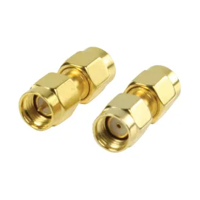 Reverse polarity SMA han - SMA han adapter