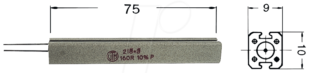 Modstand 270 Ω 17 W ±10 %, KH218-3 10B 270R