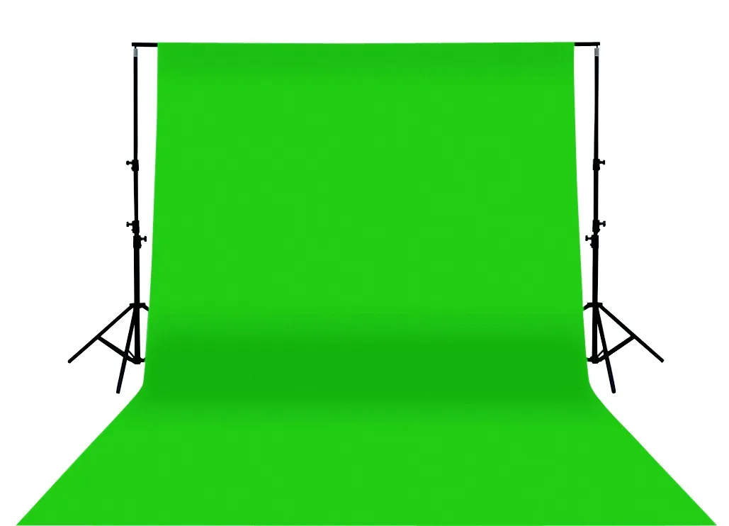 Chroma key fotostudie, grøn, 3 x 3 meter - UDEN stativ!