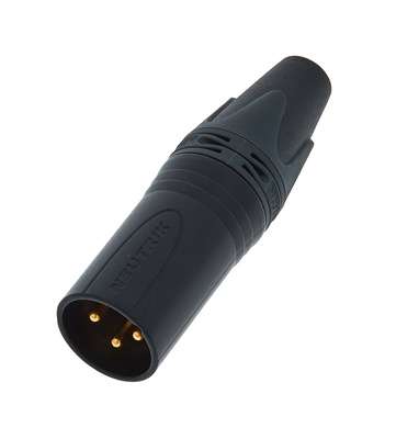 XLR 3P Han Sort NEUTRIK GULD-kontakter