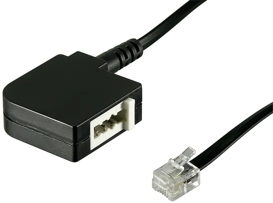 RJ11 - TAE adapter  RJ11 plug > TAE N jack