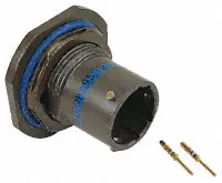 MIL-C-38999 Series I  Circular Connector I, Receptacle, 19Pin, Crimp, Panel