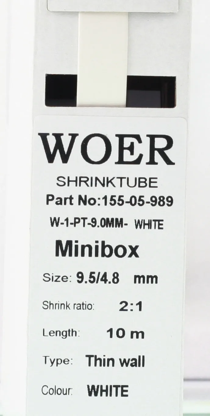 Krympeflex 2:1 9,5mm 10m Hvid