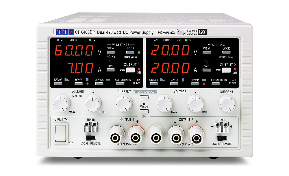 Laboratoriestrømforsyning, 60V, 20A, 840W, programmerbar, Aim-TTi