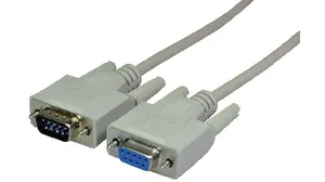 RS232 kabel, M/F, 5 meter 1:1