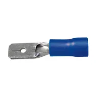Spadestik 4,8x0,8mm han 50 Stk Blå i Plastikbox