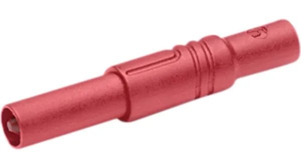 Sikkerhedsbanan stik 4mm CAT-III RØD