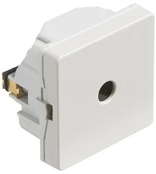 Indsats Lampeudtag med afdækning 4 led + jord. Hvid