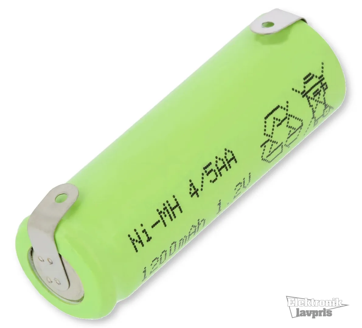 Genopladelig 4/5AA 1,2V / 1200mAh, loddeflige (Ø14,5 x 43mm)