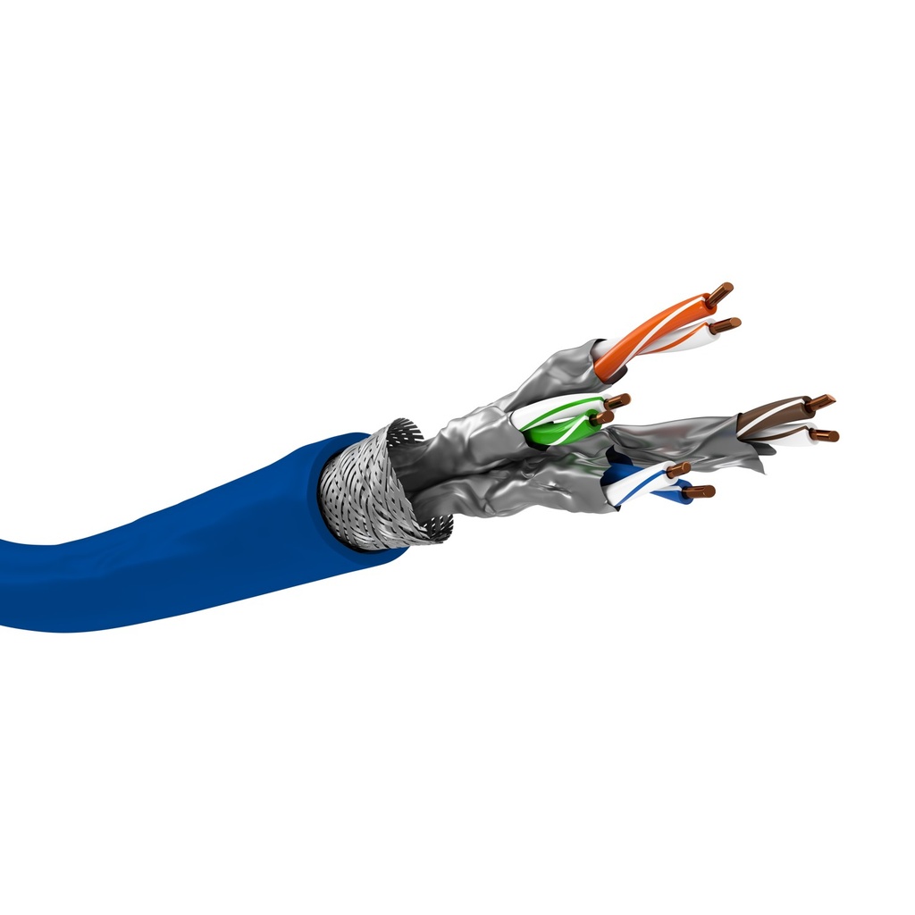 CAT 7A+ Netværkskabel,S/FTP CU, 22/1 AWG SOLID, 100M