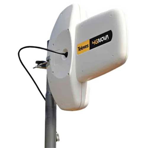 Televes 3G/4G Outdoor Antenna, Amplifier, IP53, 7.5m cable, white