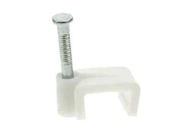 Kabelsøm, flad, 3,8x4mm., hvid, 100stk.