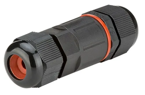 3 Pol waterproof connector IP68 I Shape 450V 24A 1.0 to 2.5 mm² Cable Wire Gland Sleeve connector