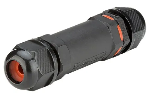 3 Pol waterproof connector IP68 I Shape 450V 24A 1.0 to 2.5 mm² Cable Wire Gland Sleeve connector 10cm