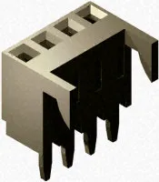 Lige Printkortfatning med 1 Række, 2.54mm Afstand, 4-Polet, 2,5A 250 V