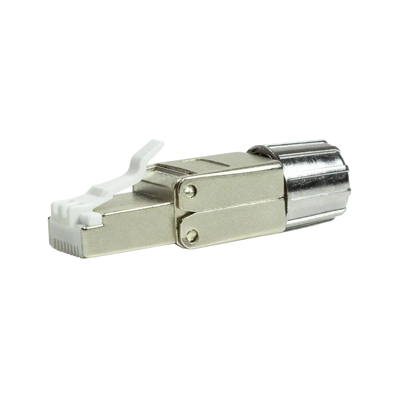 Værktøjsfrit Cat6A+Cat8+ STP RJ45 netværkskonnektor