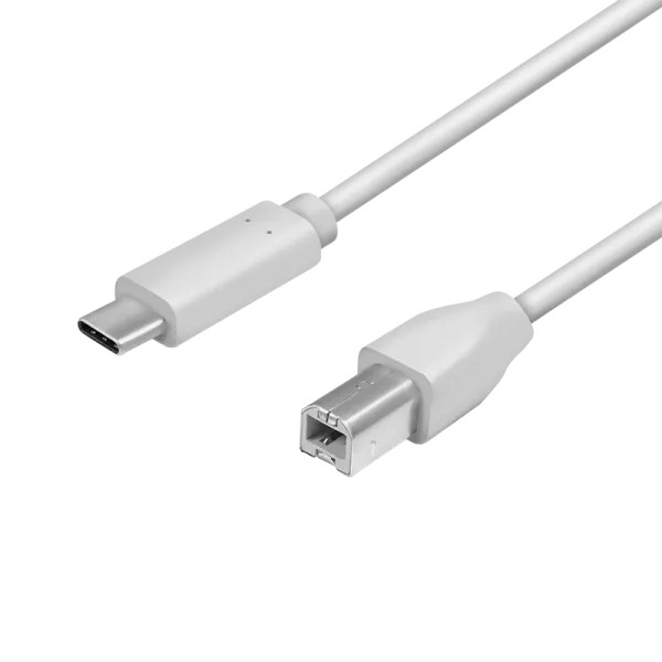 USB 2.0 connection cable, USB-C male to USB-B male, 2m