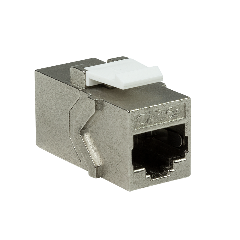 Cat.6A Keystone Inline Coupler STP 14.6 mm, slim type