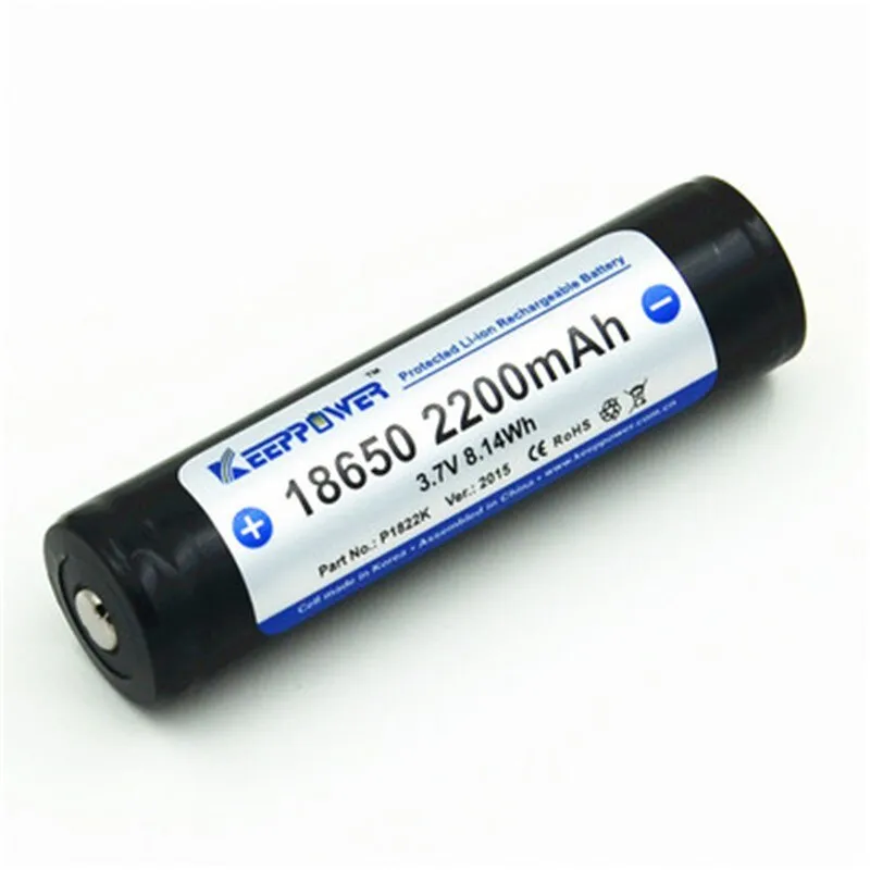 LI-ION Accu Keeppower 3.7V 2200MAh/ M. sikringskredsløb
