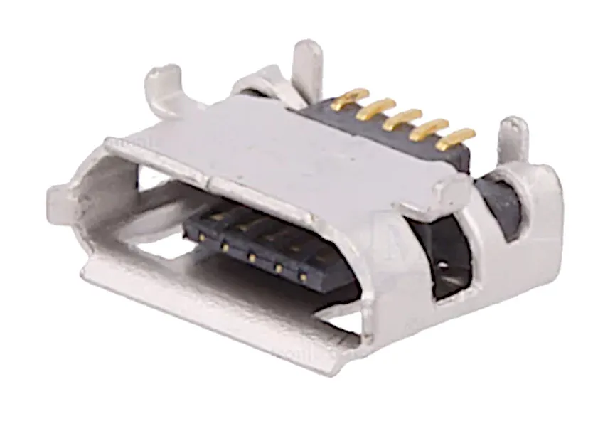 Socket; USB B micro; on PCBs; SMT,THT; PIN: 5; horizontal; USB 2.0