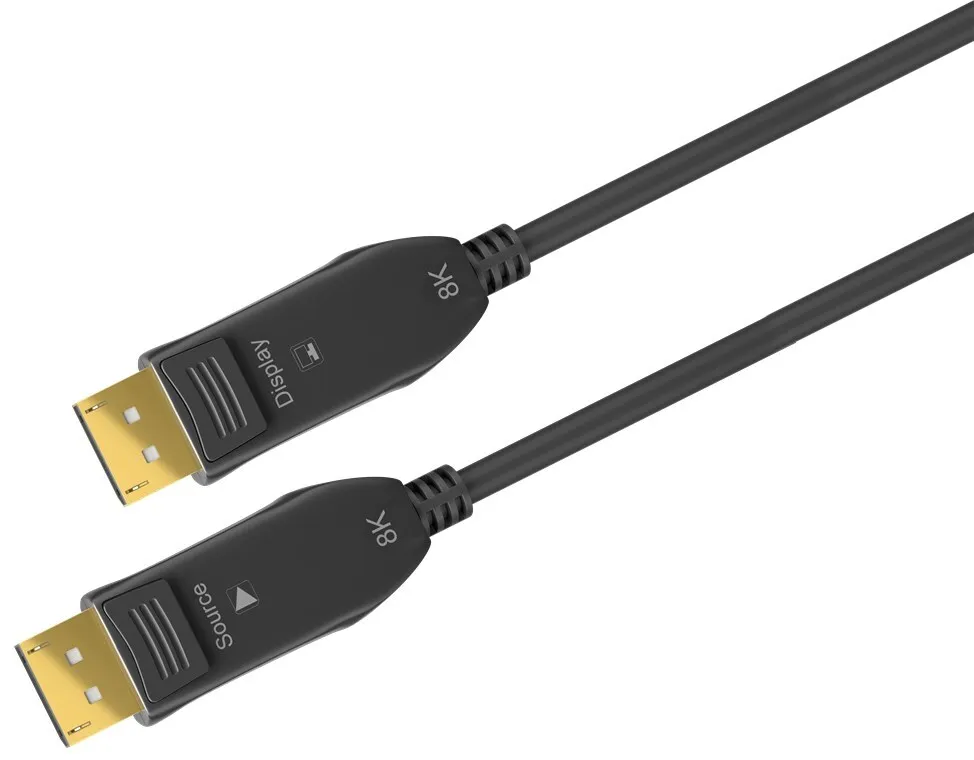 Optisk Hybrid op til 8 K @ 60 Hz 1.4-kabel | DisplayPort-hanstik - hanstik | 50,0 m | Sort