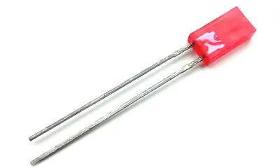 LED Diffusee Red 0,3mcd 140° 2x5mm